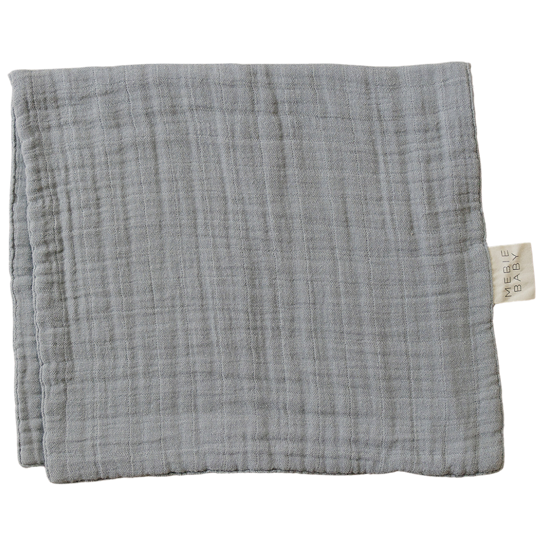 Dusty Blue Muslin Burp Cloth