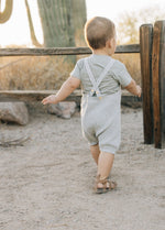 Heather Grey Pocket Knit Overalls