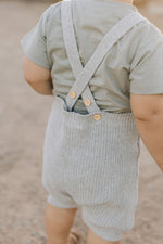 Heather Grey Pocket Knit Overalls