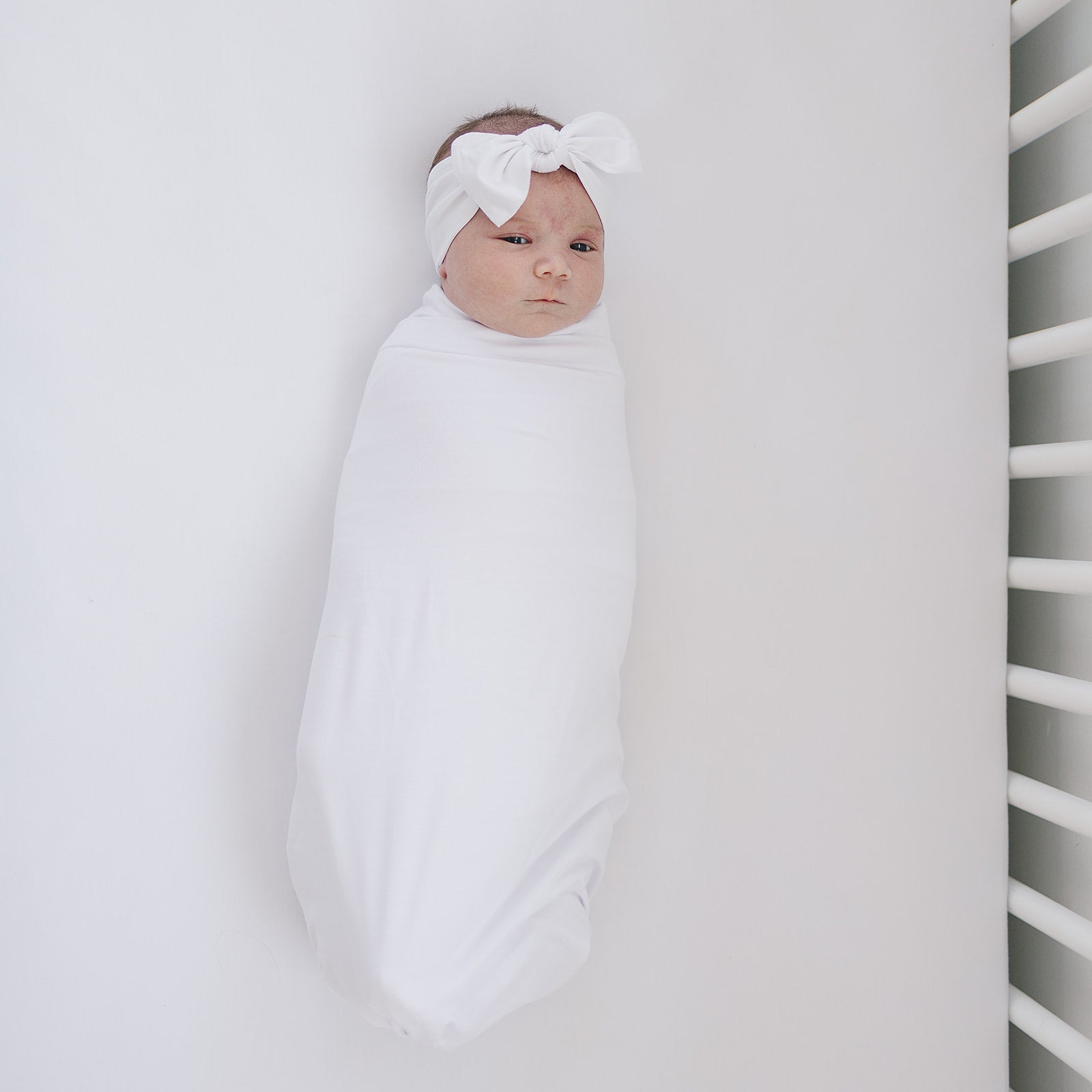 White swaddle clearance