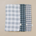 Coastal Plaid Muslin Burp Cloth