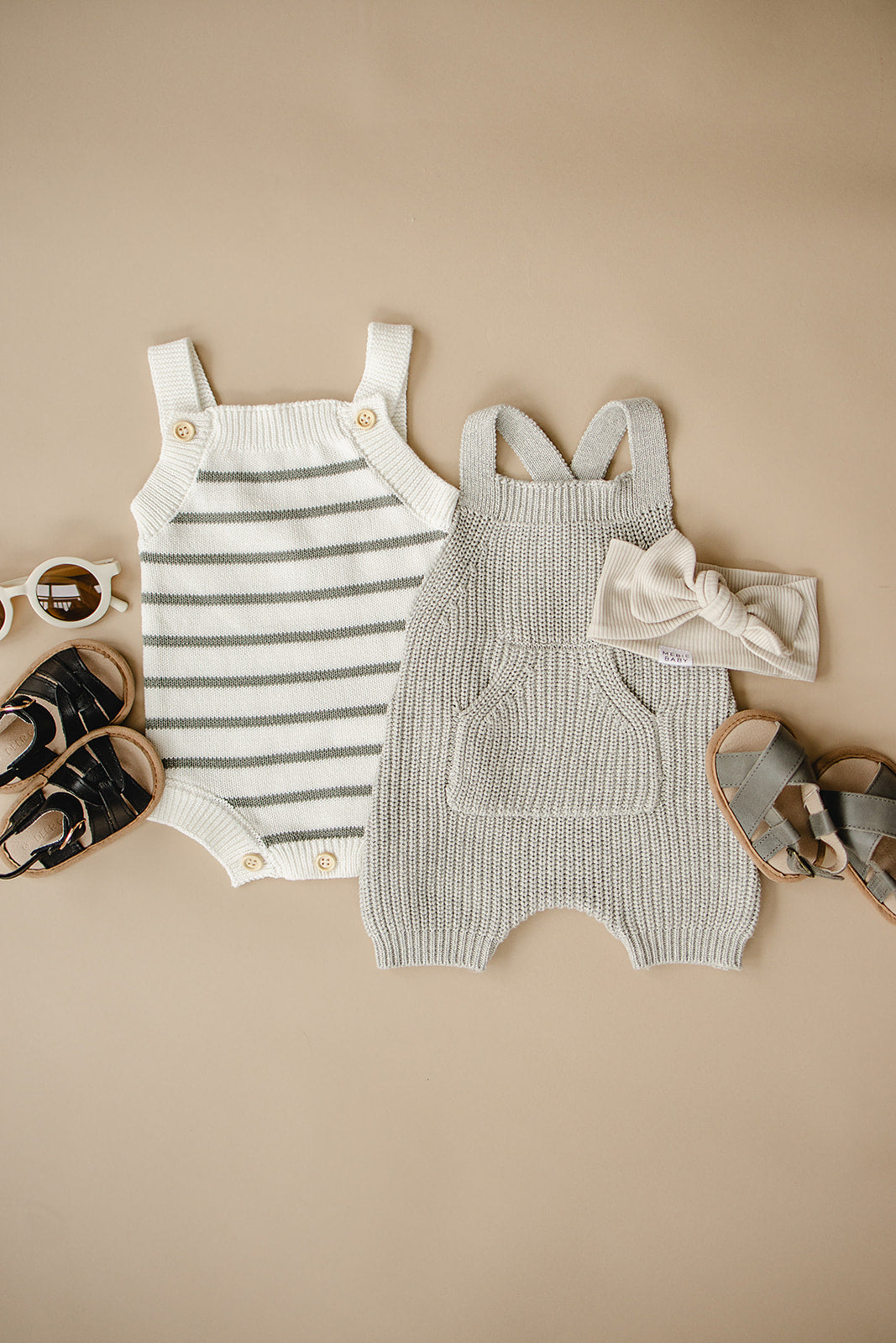 Heather Grey Pocket Knit Overalls