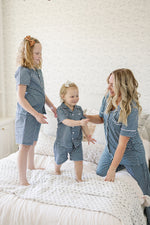 Women's Navy Gingham Pajama Set