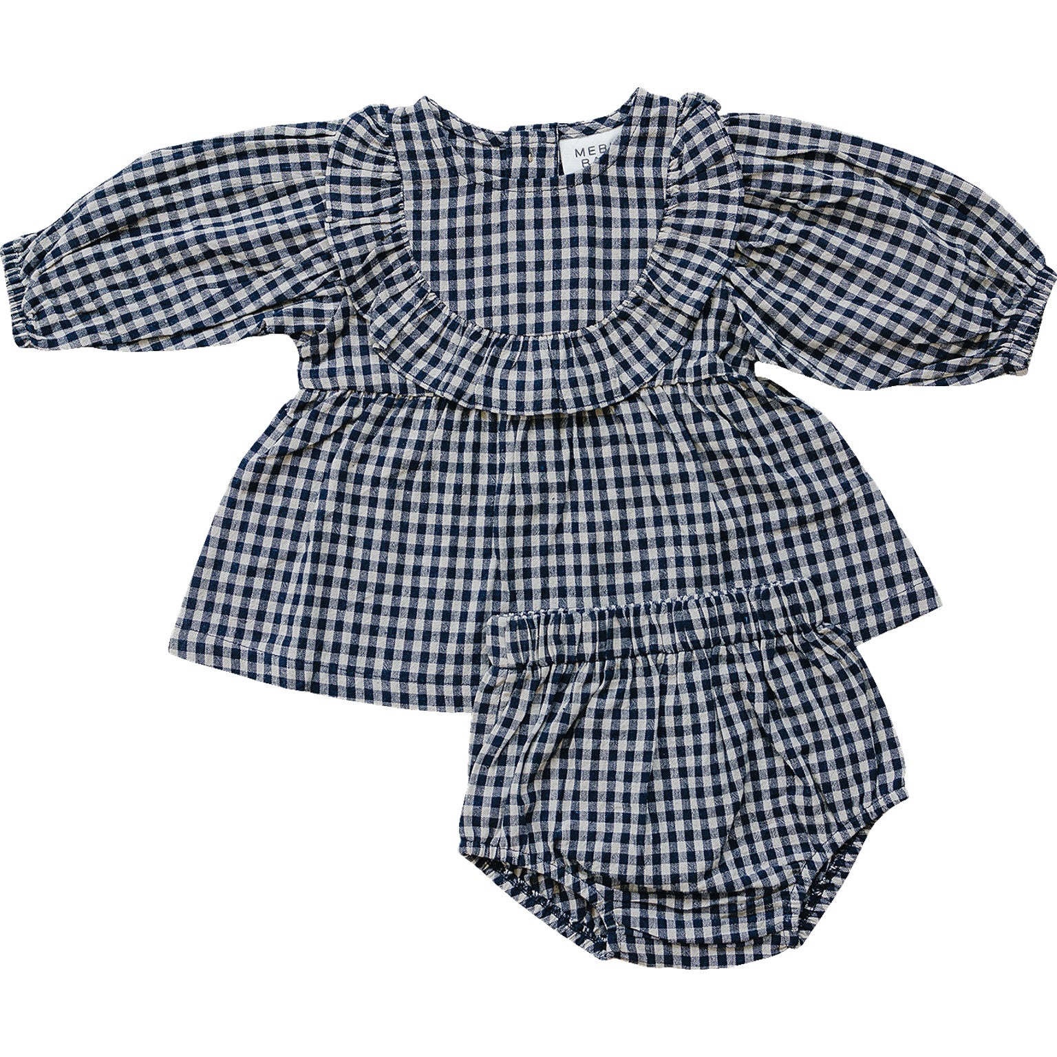 Fashion black and white gingham baby dress