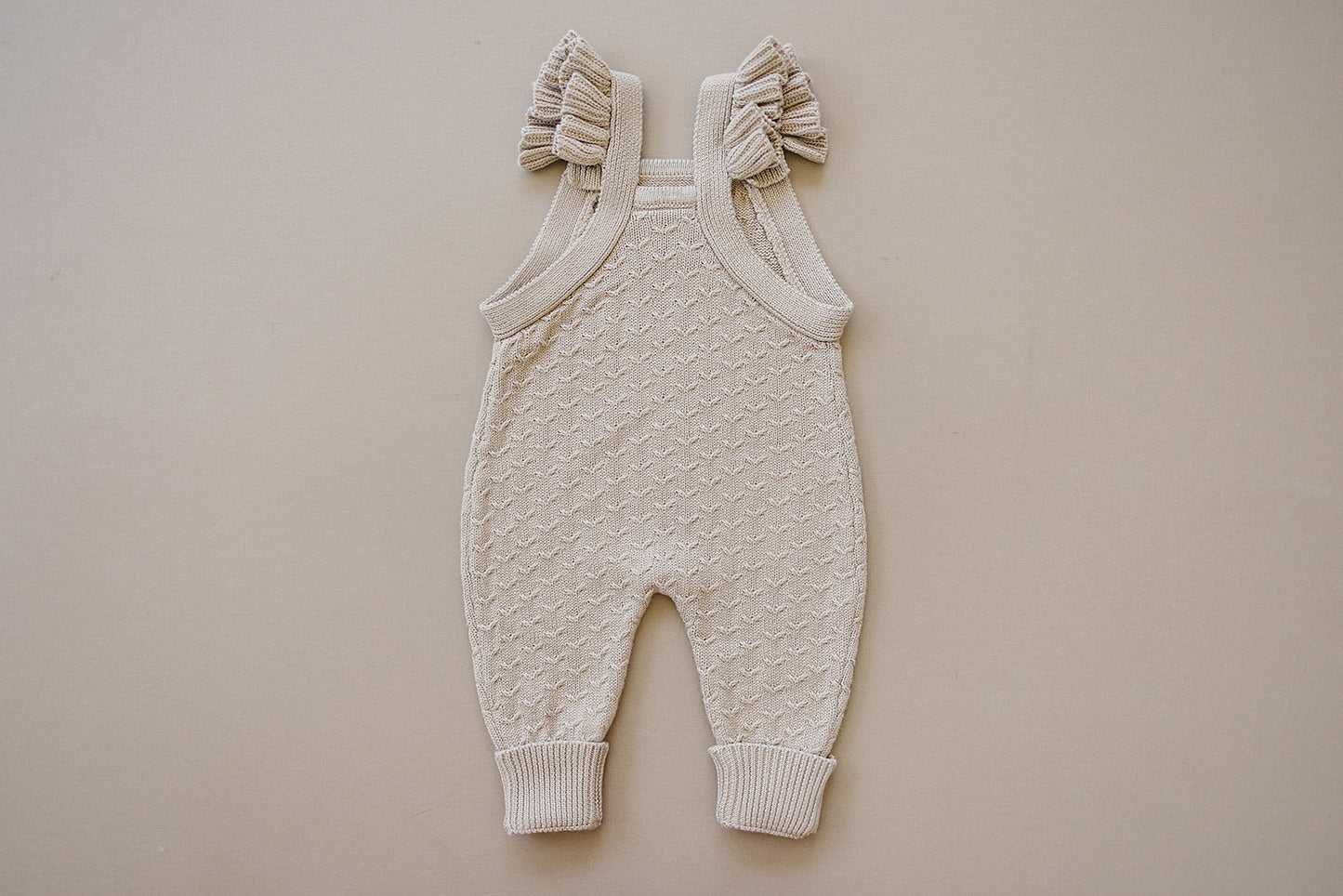 Ruffle Knit Overalls