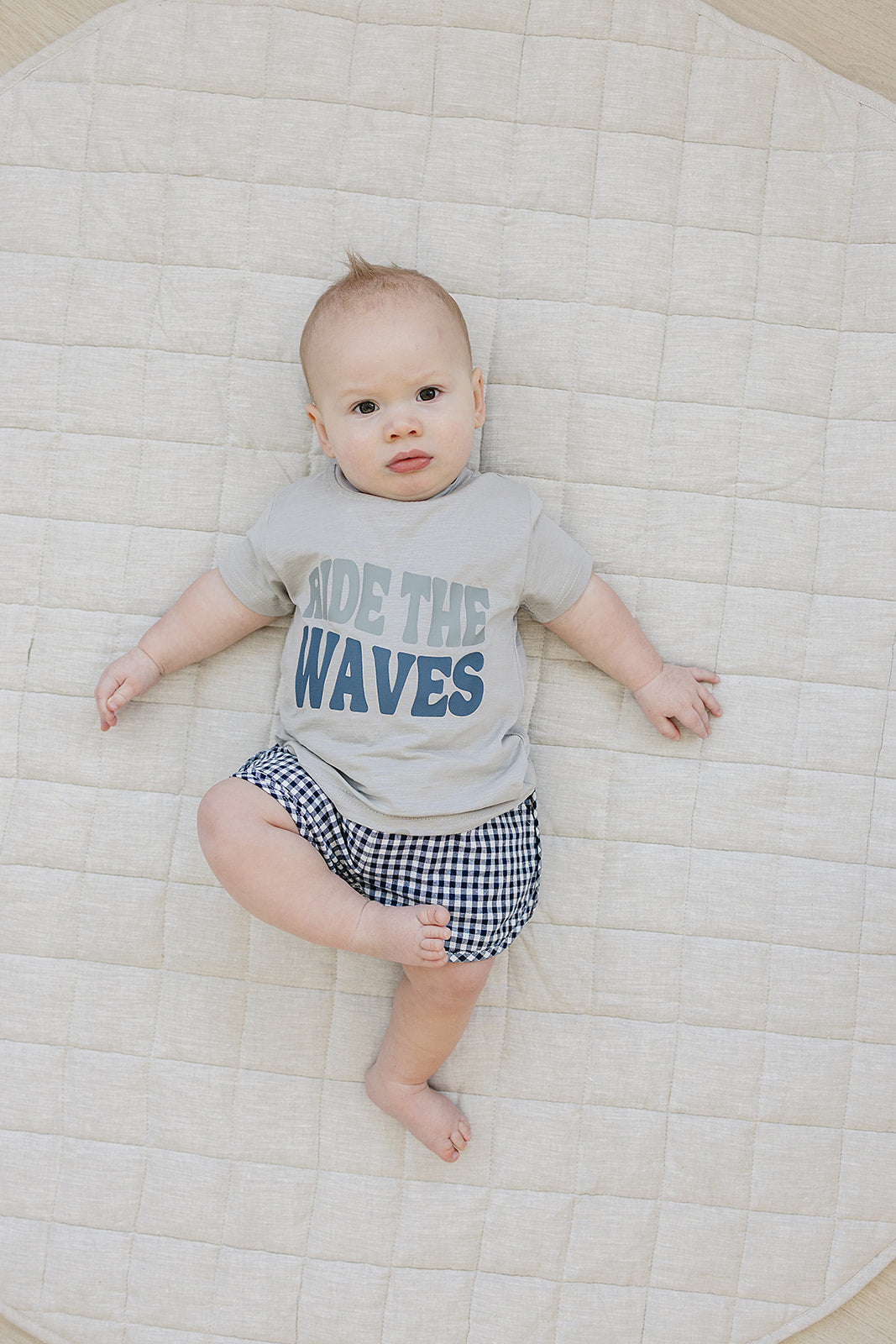 Navy Gingham Shorts