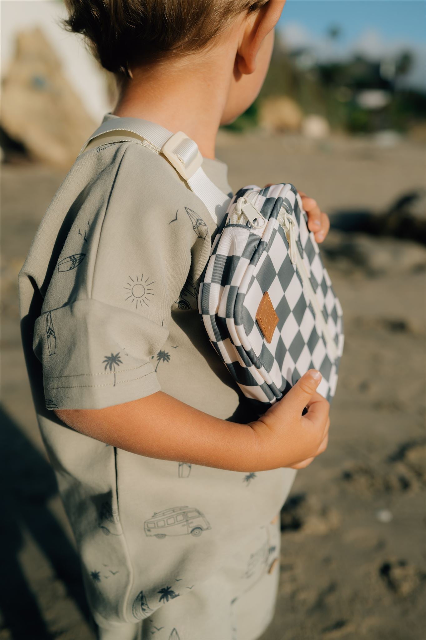 Green Checkered Mini Fanny Pack Mebie Baby