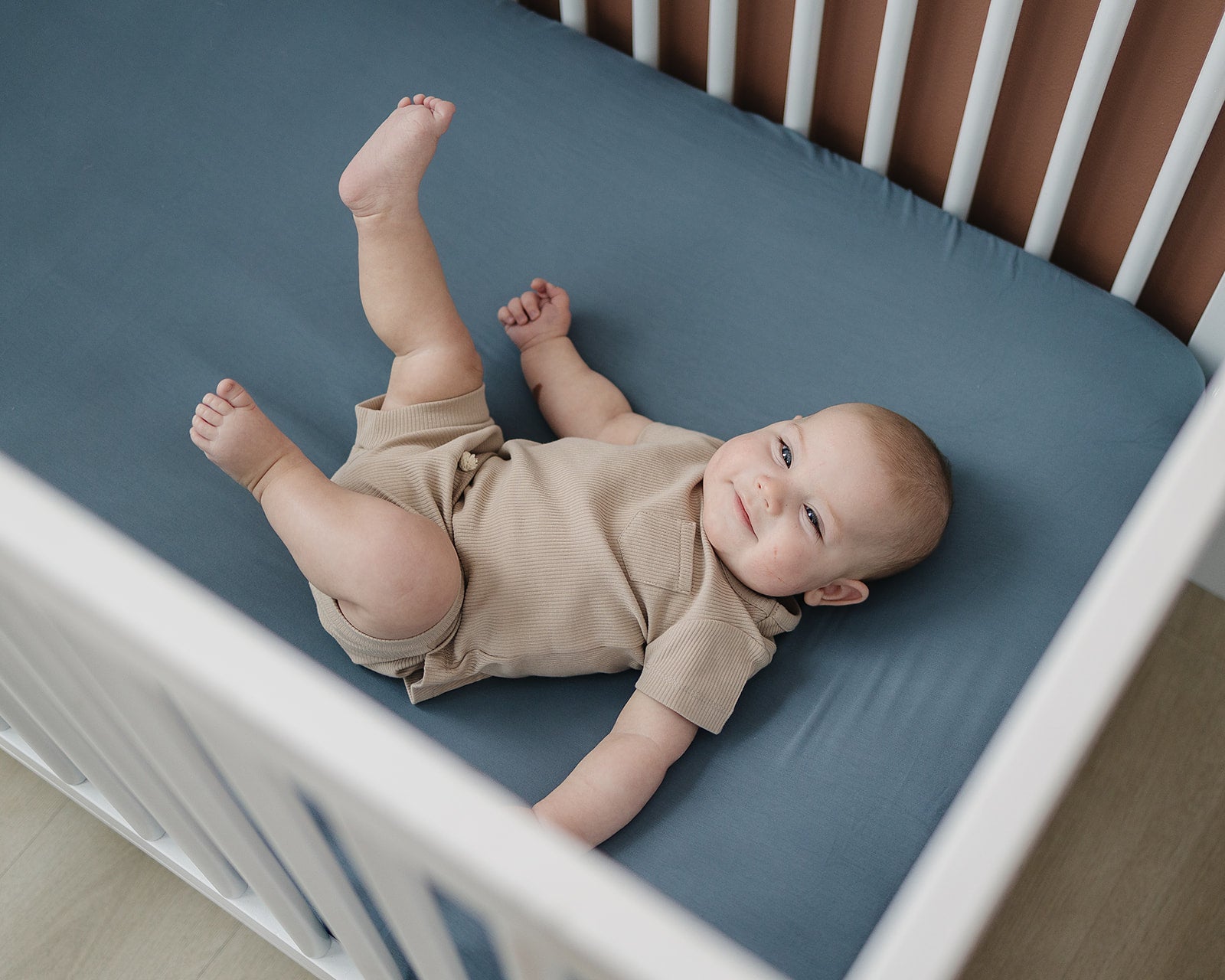 Blue hot sale crib sheets