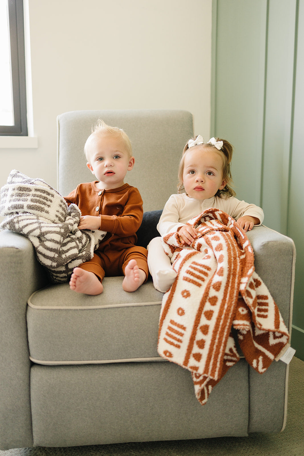 Rust baby blanket sale