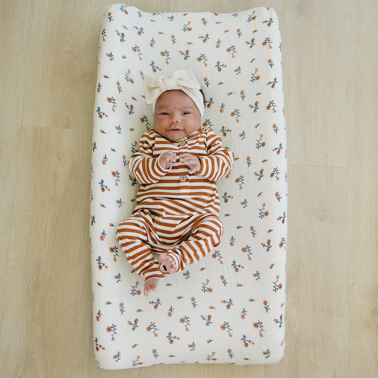 Cream baby sale changing mat